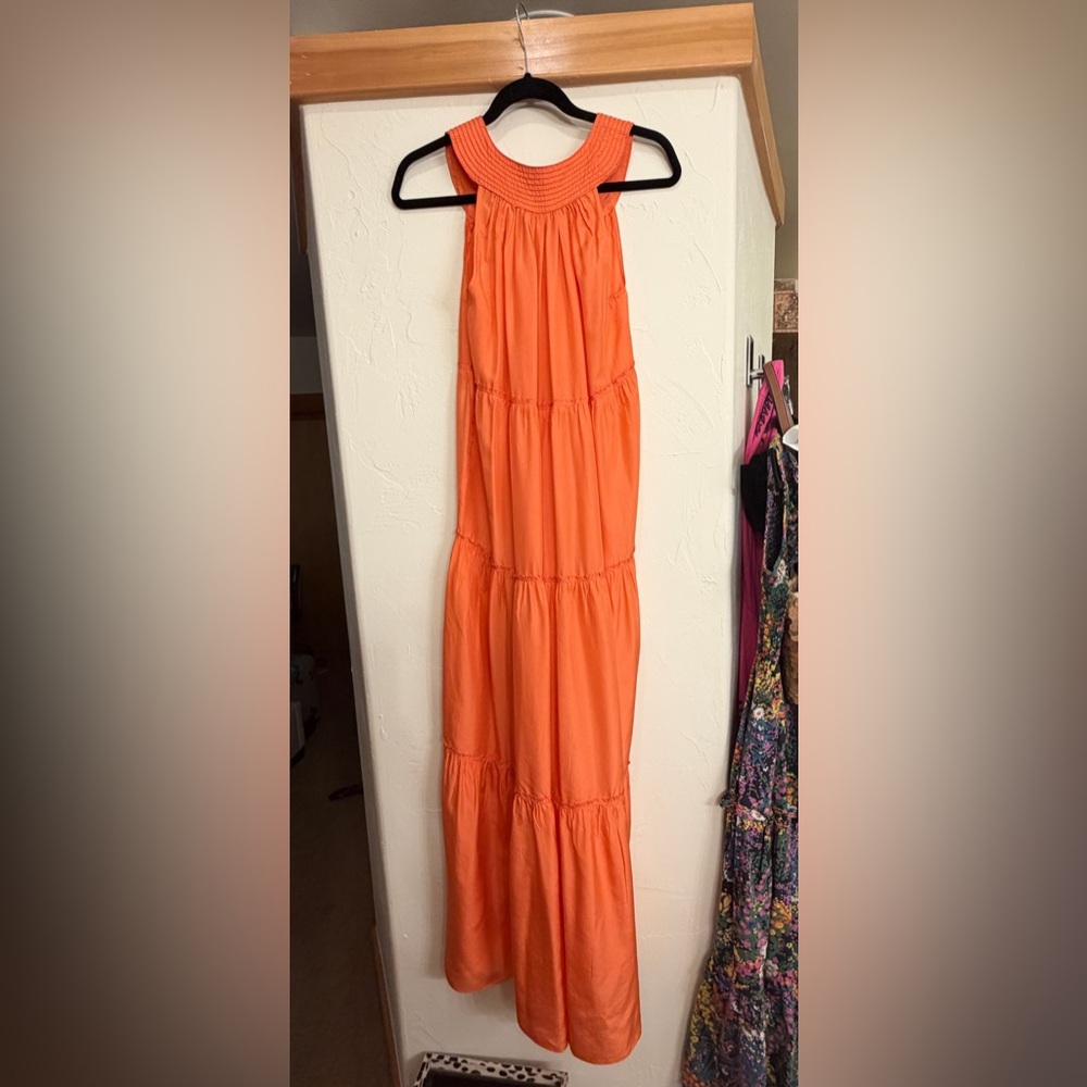 Calypso St. Barth Orange Tiered Maxi Dress - Picture 5 of 5